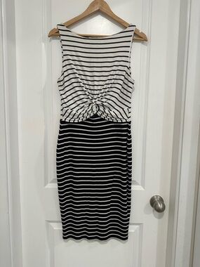 bailey 44 black and white dress Bailey 44 Zebra Knit Tank Dress , Made in USA , Size